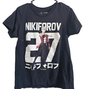 Yuri on Ice Victor Nikiforov 27 Graphic T-Shirt Black XL Crunchyroll Anime Tee